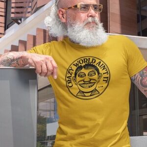 Vintage Worn Free Crazy World Mick Jaggar John Van Hamersveld Shirt NWT Size M